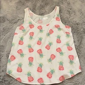 Silky pineapple tank top